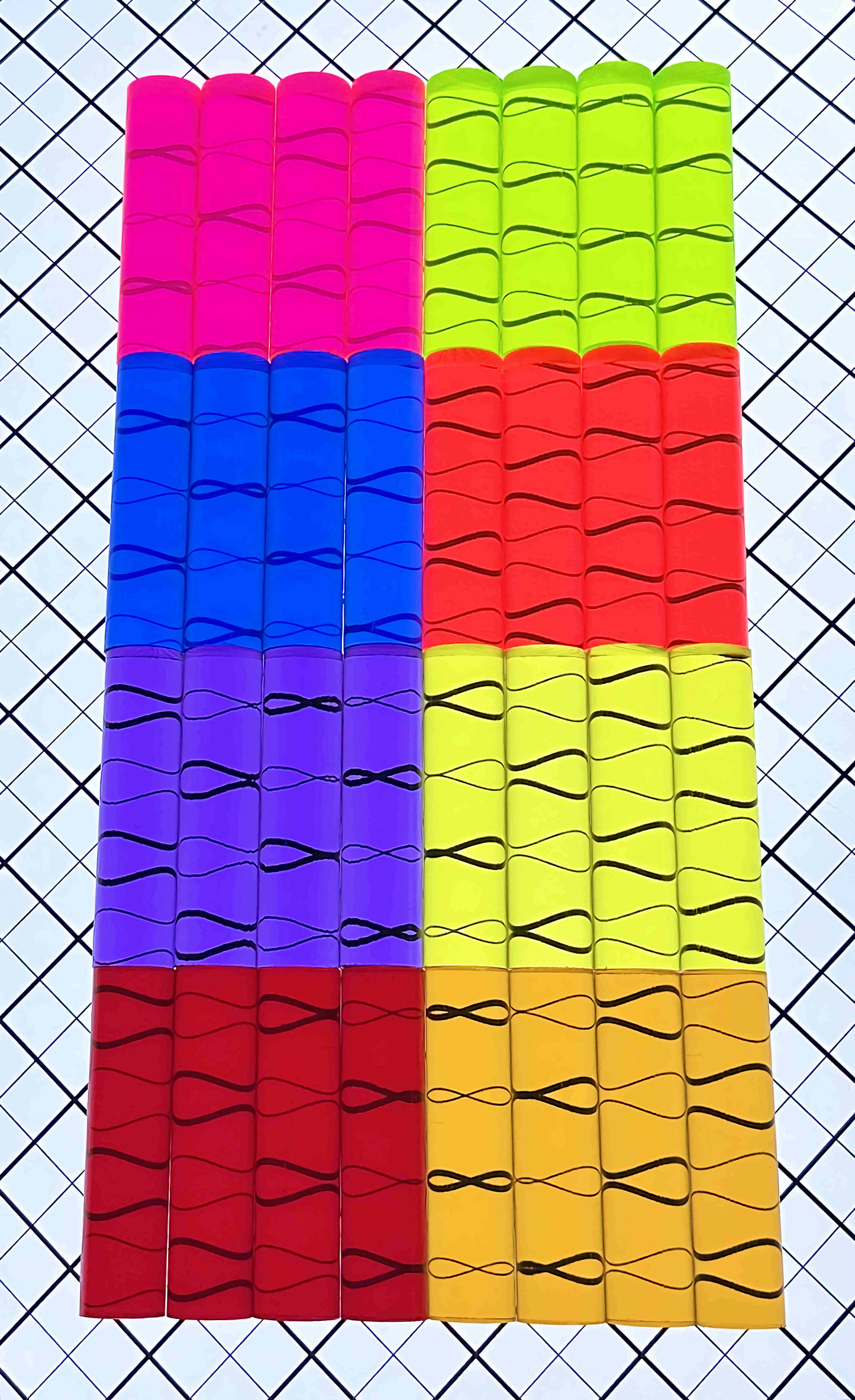 32 Pcs 8 DIFFERENT COLOR 3/4” DIAMETER CLEAR ACRYLIC ROD DOWELS PEGS