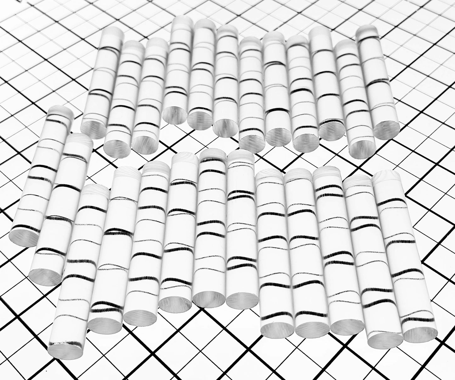 25 Pcs 1/2” DIAMETER CLEAR ACRYLIC PLEXIGLASS ROD DOWELS .5" DIAMETER (APPROX 12.7 MM)