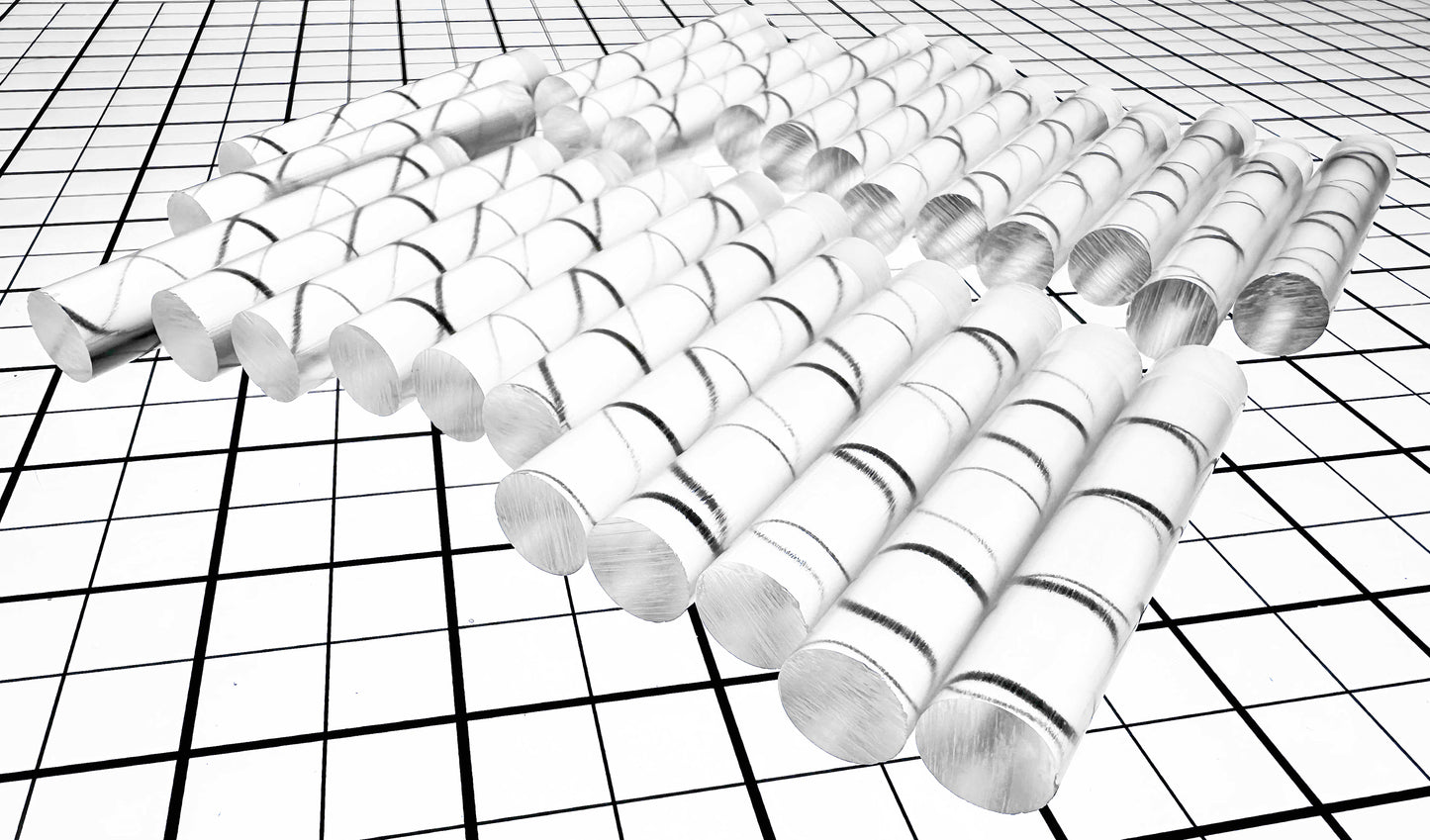 25 Pcs 1/2” DIAMETER CLEAR ACRYLIC PLEXIGLASS ROD DOWELS .5" DIAMETER (APPROX 12.7 MM)