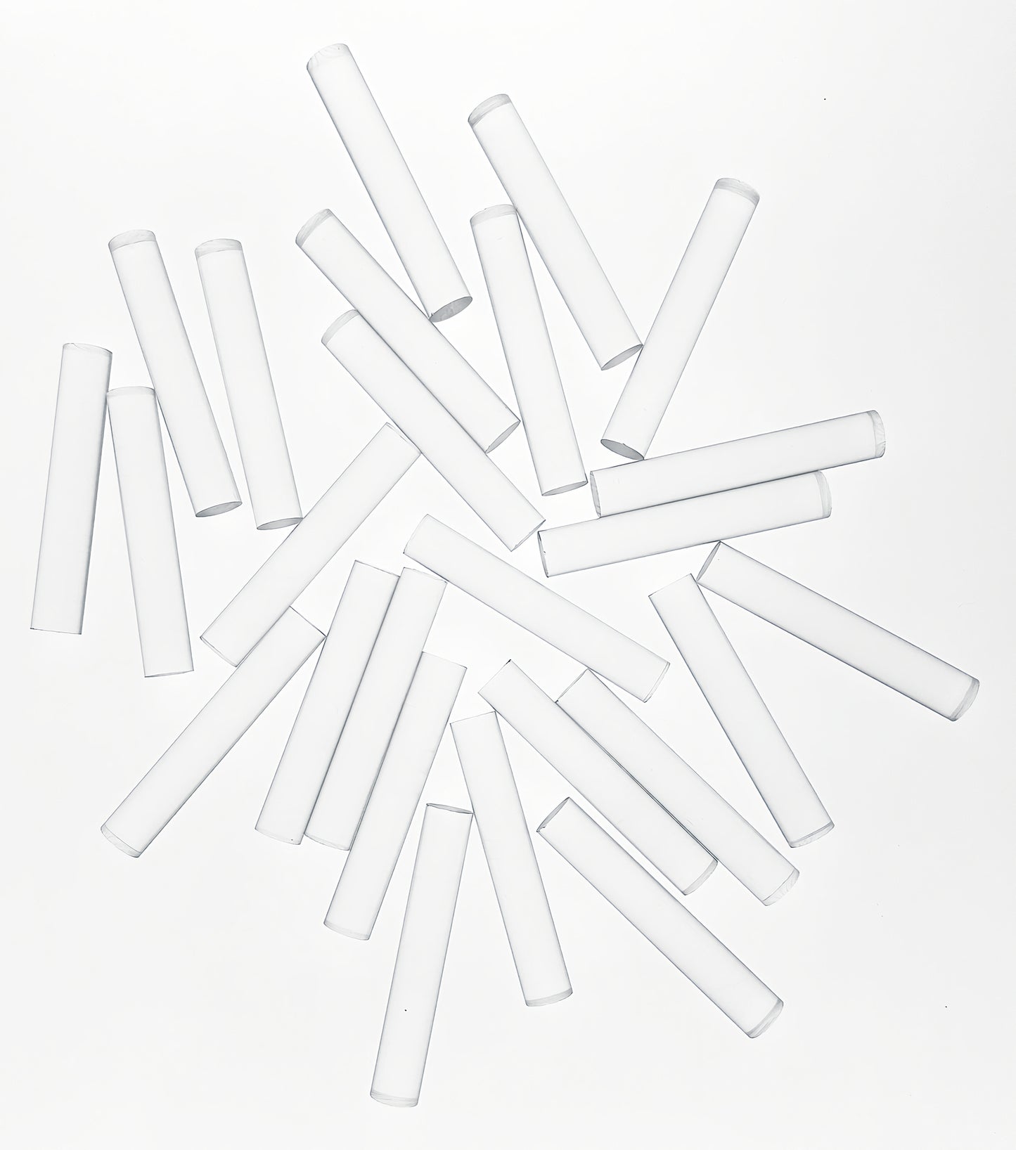 25 Pcs 1/2” DIAMETER CLEAR ACRYLIC PLEXIGLASS ROD DOWELS .5" DIAMETER (APPROX 12.7 MM)