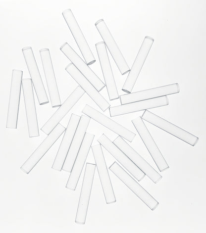 25 Pcs 1/2” DIAMETER CLEAR ACRYLIC PLEXIGLASS ROD DOWELS .5" DIAMETER (APPROX 12.7 MM)