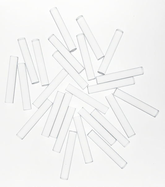 25 Pcs 1/2” DIAMETER CLEAR ACRYLIC PLEXIGLASS ROD DOWELS .5" DIAMETER (APPROX 12.7 MM)