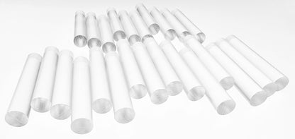 25 Pcs 1/2” DIAMETER CLEAR ACRYLIC PLEXIGLASS ROD DOWELS .5" DIAMETER (APPROX 12.7 MM)