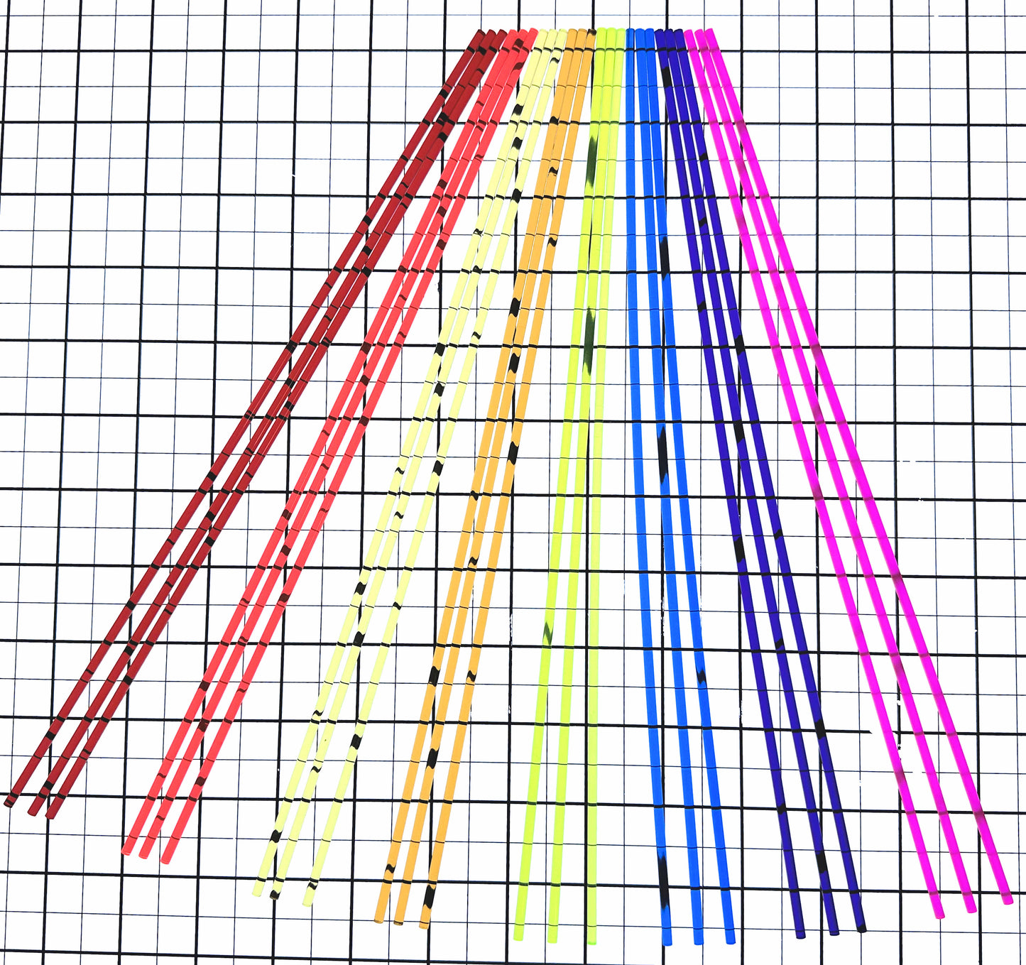24 Rods x 8 Different Colors 1/8” Inch Diameter Multi-Color Pack